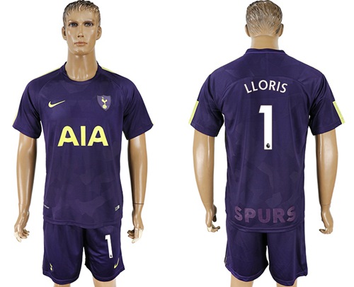 Tottenham Hotspur #1 Lloris Sec Away Soccer Club Jersey - Click Image to Close